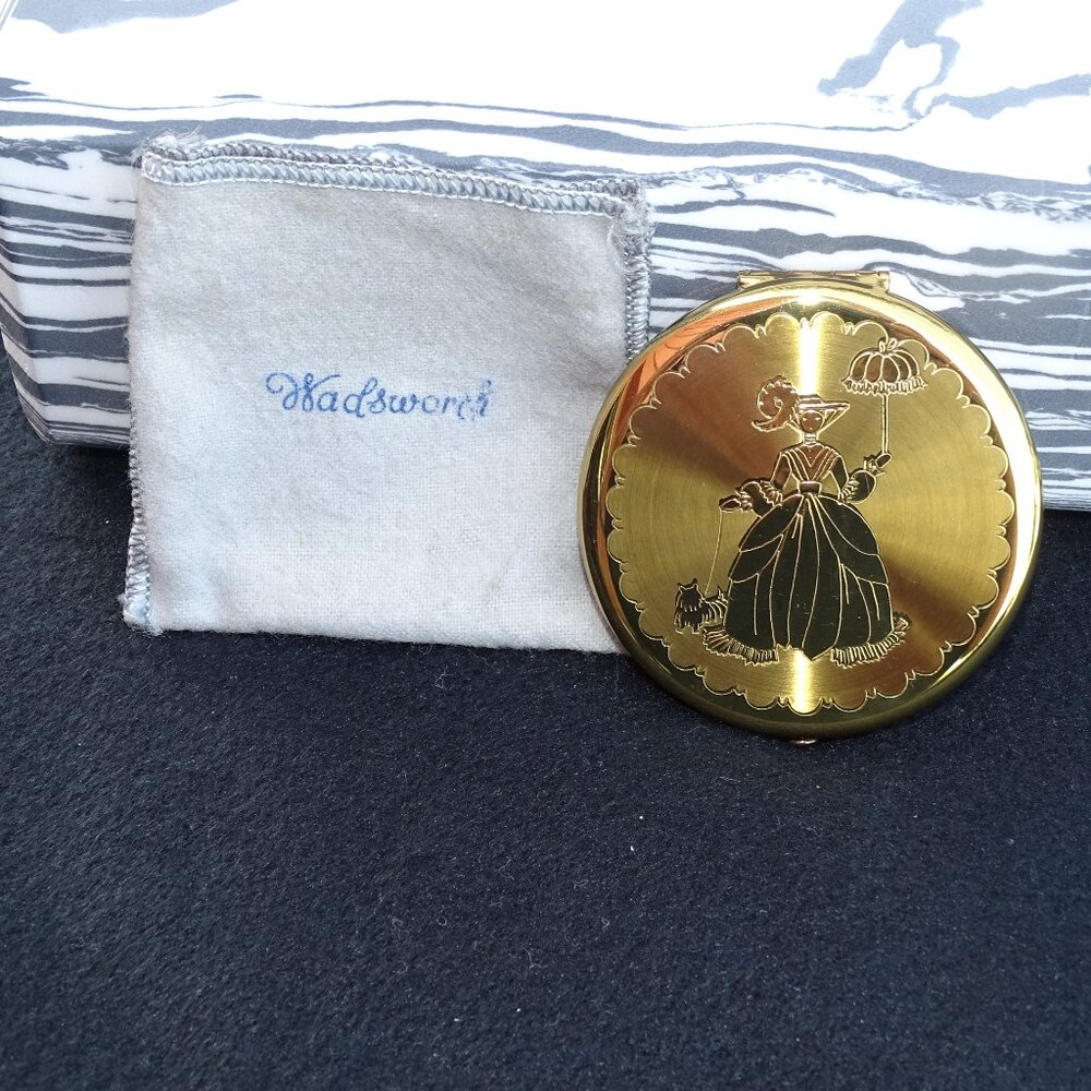 Vintage Wadworth Gold Lady Design Compact